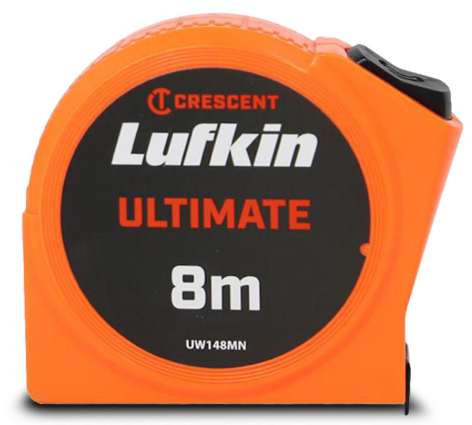 Measuring Tape 8m/26ft 25mm T0069220804 – Heavy-Duty Wide Blade Metric/Imperial Tape with Shockproof Case